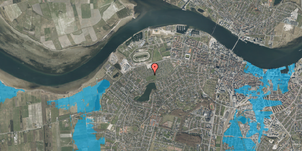 Oversvømmelsesrisiko fra vandløb på Vesterkæret 142, 9000 Aalborg