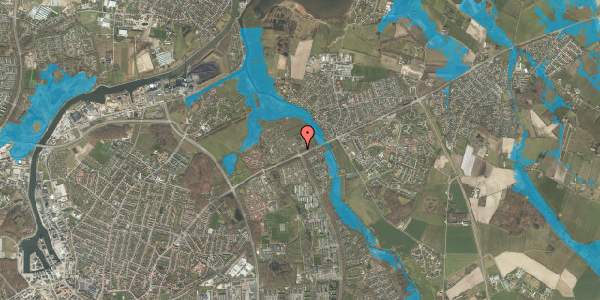 Oversvømmelsesrisiko fra vandløb på Biskorup Havekoloni 47, 5240 Odense NØ