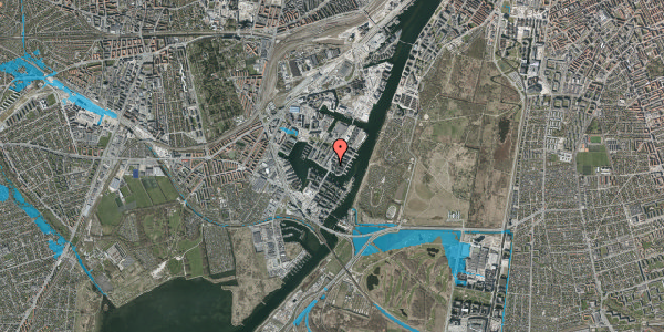 Oversvømmelsesrisiko fra vandløb på Alliancevej 6A, 2. th, 2450 København SV