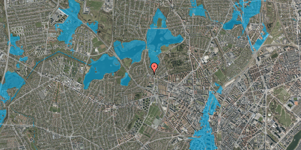 Oversvømmelsesrisiko fra vandløb på Horsebakken 14, 2400 København NV