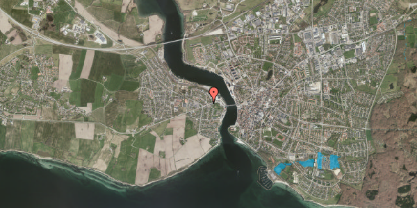 Oversvømmelsesrisiko fra vandløb på Dybbølgade 22, 2. 2, 6400 Sønderborg