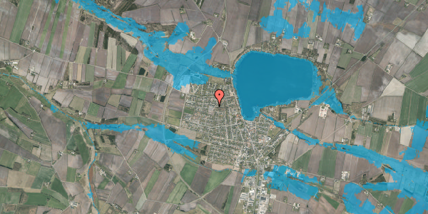 Oversvømmelsesrisiko fra vandløb på Linåtoften 42, 7451 Sunds