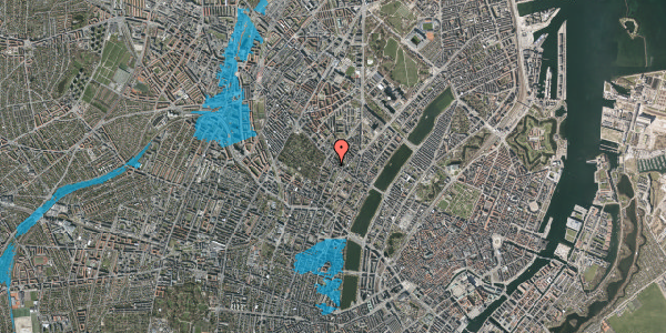 Oversvømmelsesrisiko fra vandløb på Griffenfeldsgade 4B, 3. th, 2200 København N