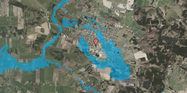 Oversvømmelsesrisiko fra vandløb på Industrivej 10, 8963 Auning