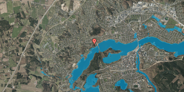 Oversvømmelsesrisiko fra vandløb på Vestre Ringvej 53, 8600 Silkeborg
