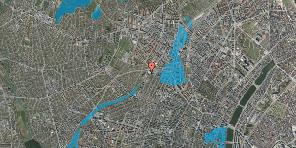 Oversvømmelsesrisiko fra vandløb på Rabarbervej 6, st. 8, 2400 København NV