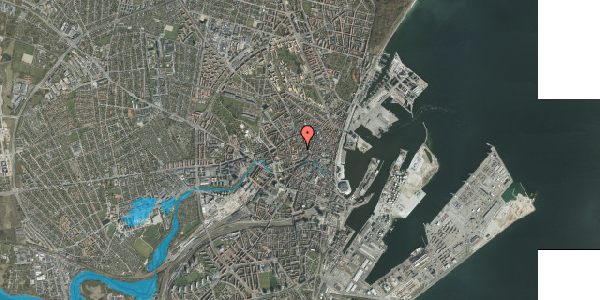 Oversvømmelsesrisiko fra vandløb på Frue Kirkeplads 3, 8000 Aarhus C