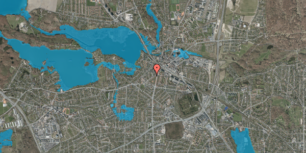 Oversvømmelsesrisiko fra vandløb på Odinsvej 17, 2800 Kongens Lyngby