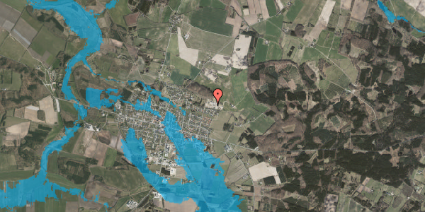 Oversvømmelsesrisiko fra vandløb på Porsbakkevej 17, 8963 Auning