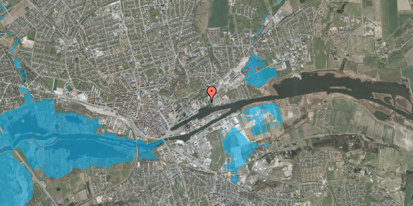 Oversvømmelsesrisiko fra vandløb på Toldbodgade 16, 8930 Randers NØ
