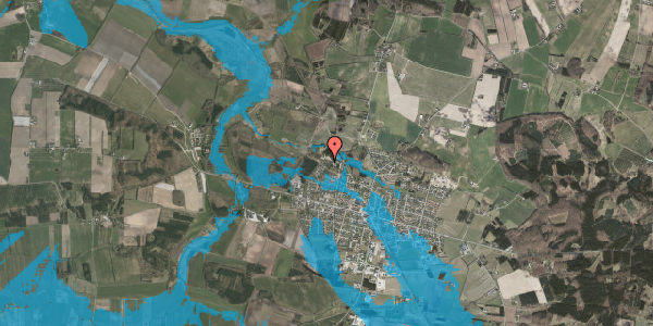 Oversvømmelsesrisiko fra vandløb på Skovlunden 5, 8963 Auning