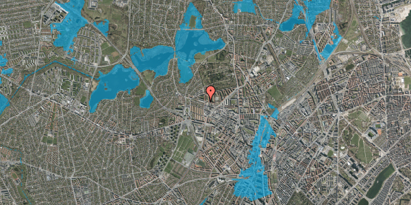 Oversvømmelsesrisiko fra vandløb på Smedetoften 14, st. , 2400 København NV