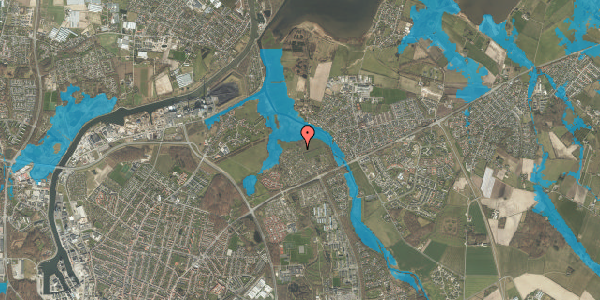 Oversvømmelsesrisiko fra vandløb på Martins Minde Havekoloni 84, 5240 Odense NØ