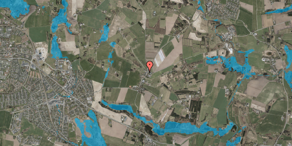 Oversvømmelsesrisiko fra vandløb på Madam Anes Vej 8A, 3670 Veksø Sjælland