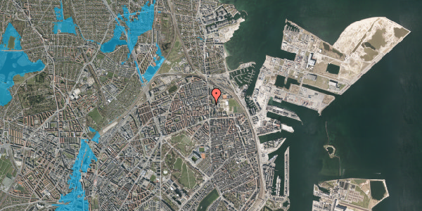 Oversvømmelsesrisiko fra vandløb på Østerbrogade 194, 2100 København Ø