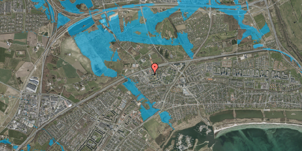 Oversvømmelsesrisiko fra vandløb på Rosenfeldtvej 18, 3. th, 2665 Vallensbæk Strand