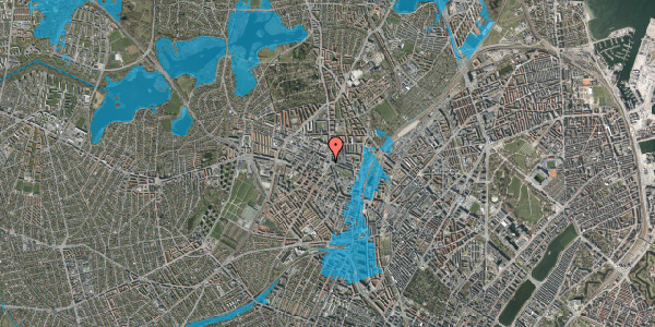 Oversvømmelsesrisiko fra vandløb på Glasvej 31, 2. th, 2400 København NV