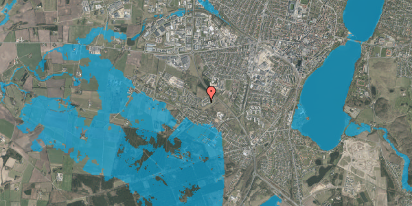 Oversvømmelsesrisiko fra vandløb på Liseborg Bakke 98, 8800 Viborg