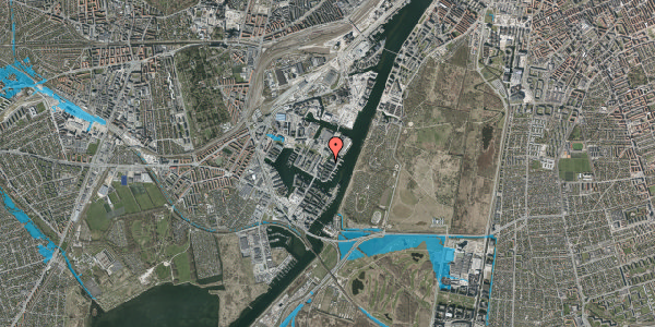 Oversvømmelsesrisiko fra vandløb på Teglholmens Østkaj 49, 2. tv, 2450 København SV