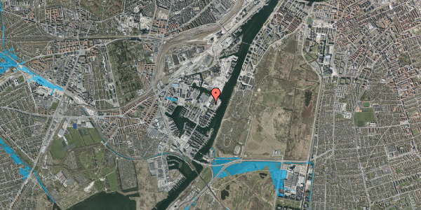 Oversvømmelsesrisiko fra vandløb på Dieselvej 16, 4. th, 2450 København SV