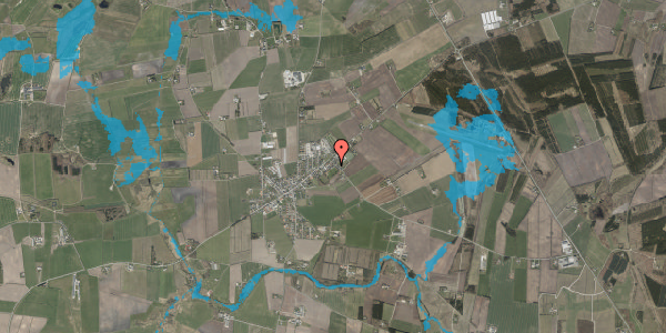 Oversvømmelsesrisiko fra vandløb på Birkevej 6, 9600 Aars
