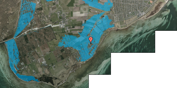 Oversvømmelsesrisiko fra vandløb på Akacievej 12D, 2791 Dragør