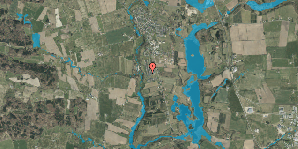 Oversvømmelsesrisiko fra vandløb på Elkærholmparken 30, 6040 Egtved