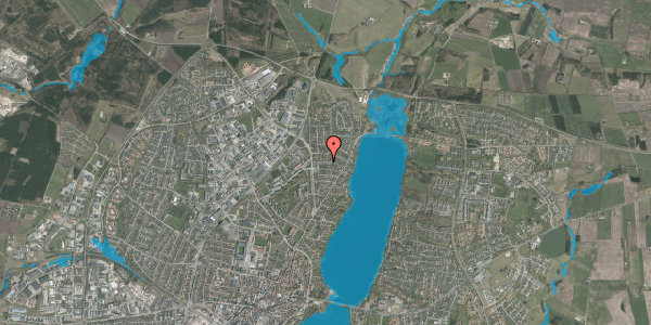 Oversvømmelsesrisiko fra vandløb på Friggsvej 1V, 8800 Viborg