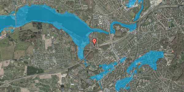 Oversvømmelsesrisiko fra vandløb på Haveforeningen Norringholm 448, 8260 Viby J
