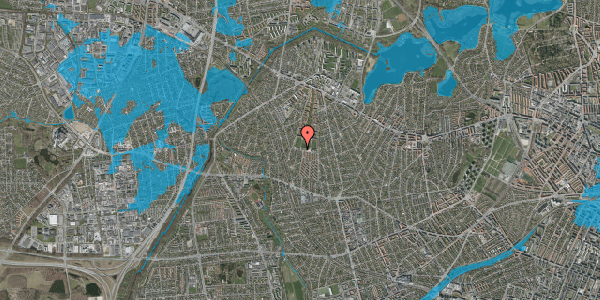 Oversvømmelsesrisiko fra vandløb på Nordrupvej 10, 2700 Brønshøj