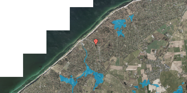 Oversvømmelsesrisiko fra vandløb på Hasselvej 16, 3210 Vejby