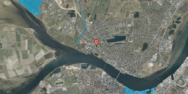 Oversvømmelsesrisiko fra vandløb på Lindholm Brygge 6, 9400 Nørresundby