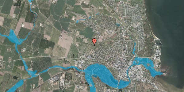 Oversvømmelsesrisiko fra vandløb på Bakkehaven 17, 7800 Skive