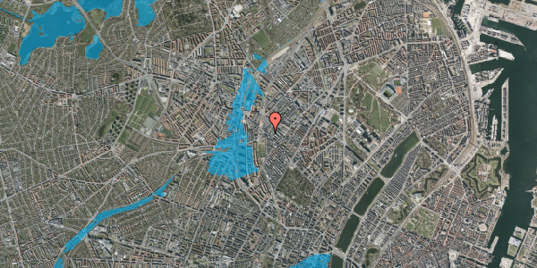 Oversvømmelsesrisiko fra vandløb på Baldersgade 6, 1. , 2200 København N