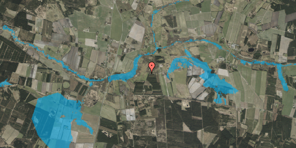 Oversvømmelsesrisiko fra vandløb på Rugbjergvej 41A, 7250 Hejnsvig
