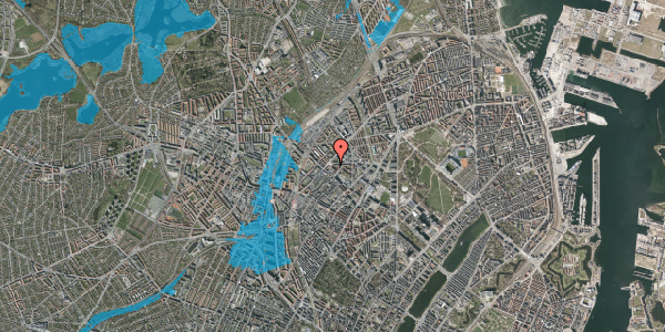 Oversvømmelsesrisiko fra vandløb på Skjolds Plads 4, 4. tv, 2200 København N