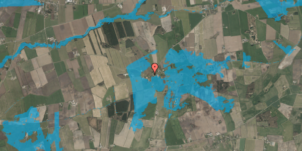 Oversvømmelsesrisiko fra vandløb på Korupvej 21, 6372 Bylderup-Bov