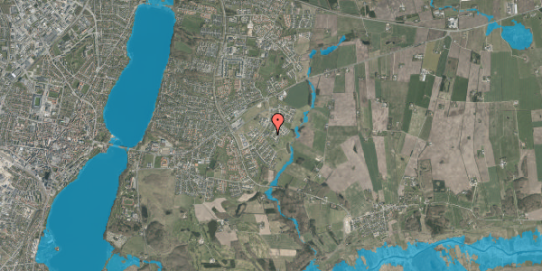 Oversvømmelsesrisiko fra vandløb på Asmild Eng 14, 8800 Viborg