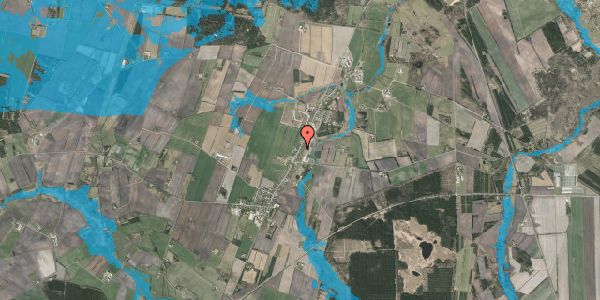Oversvømmelsesrisiko fra vandløb på Langgade 18, 7540 Haderup
