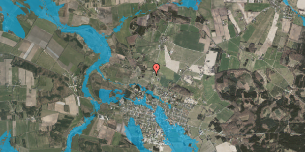 Oversvømmelsesrisiko fra vandløb på Tårupvej 7A, 8963 Auning