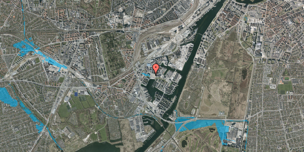Oversvømmelsesrisiko fra vandløb på Teglholmsgade 10B, 5. th, 2450 København SV