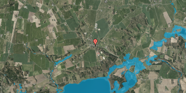 Oversvømmelsesrisiko fra vandløb på Låsbyvej 153F, 8660 Skanderborg