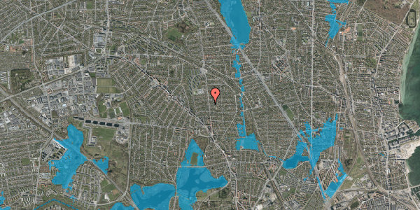 Oversvømmelsesrisiko fra vandløb på Røntoftevej 2, 2870 Dyssegård