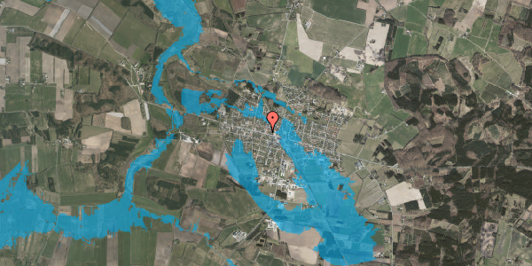 Oversvømmelsesrisiko fra vandløb på Centervej 21C, 8963 Auning