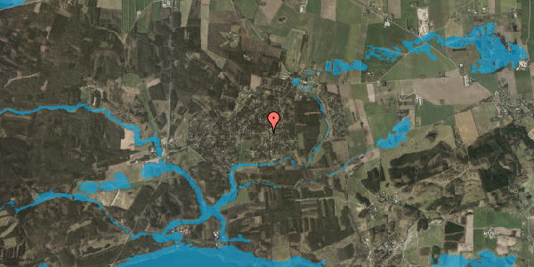 Oversvømmelsesrisiko fra vandløb på Skovbovej 6, 8400 Ebeltoft