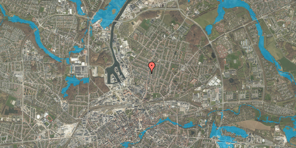 Oversvømmelsesrisiko fra vandløb på Skibhusvej 100, 5000 Odense C