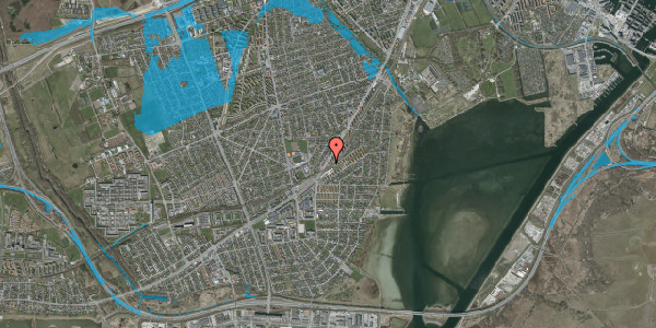 Oversvømmelsesrisiko fra vandløb på Gammel Køge Landevej 283, 2650 Hvidovre
