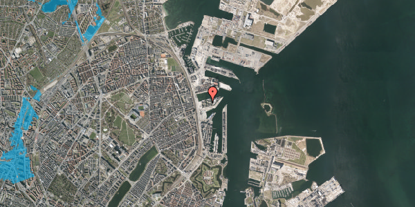 Oversvømmelsesrisiko fra vandløb på Marmorvej 27, 2. tv, 2100 København Ø
