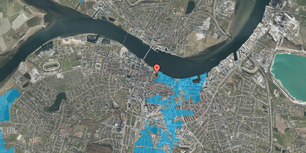 Oversvømmelsesrisiko fra vandløb på Østerågade 14, 9000 Aalborg