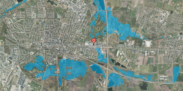 Oversvømmelsesrisiko fra vandløb på Merkurvej 1K, 7400 Herning